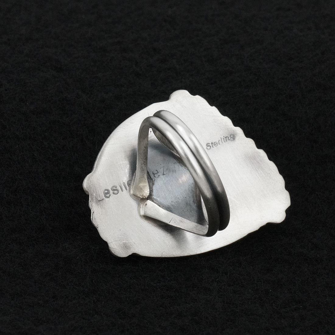 Leslie Nez Turquoise & Sterling Silver Ring Size 9.5