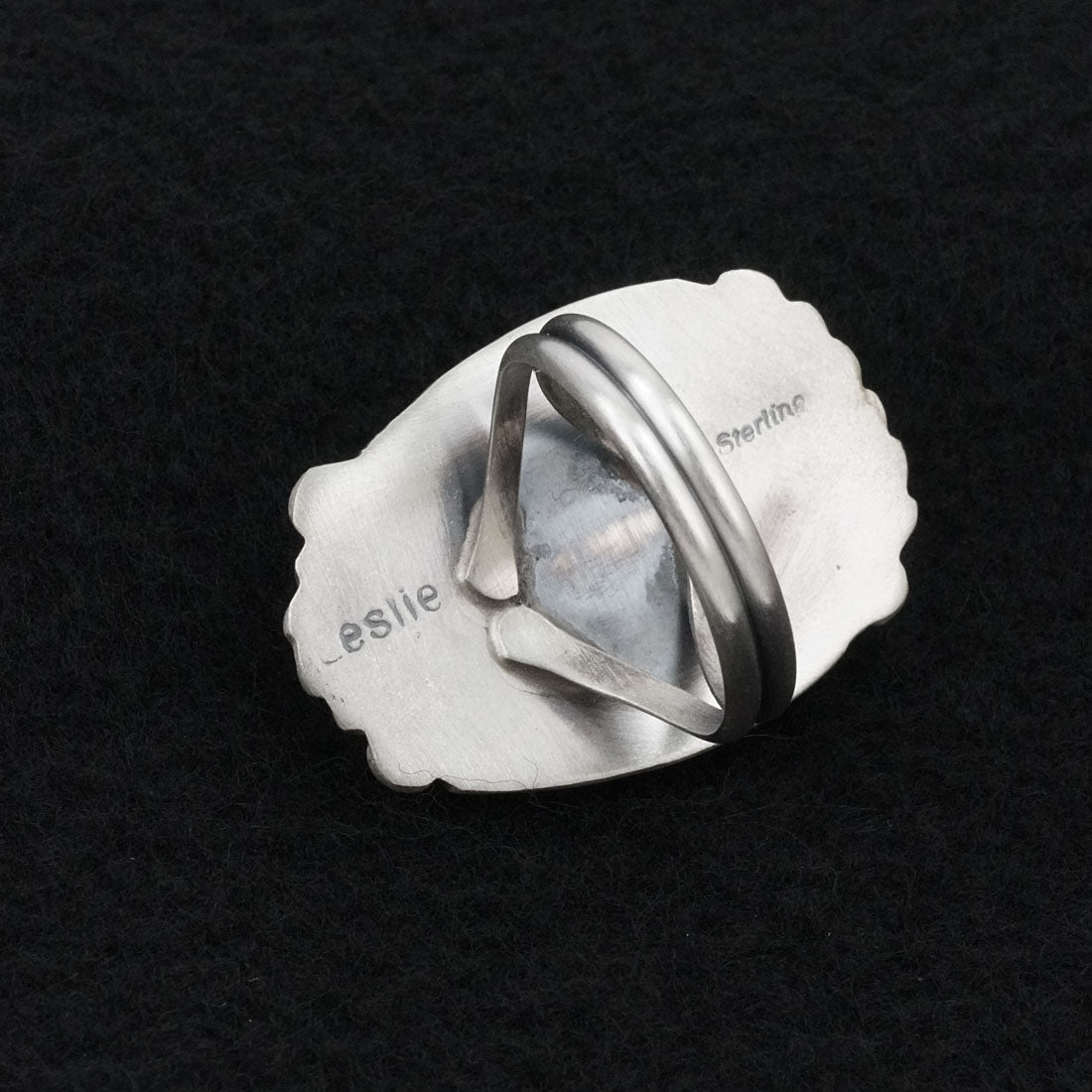 Leslie Nez Turquoise & Sterling Silver Ring Size 10