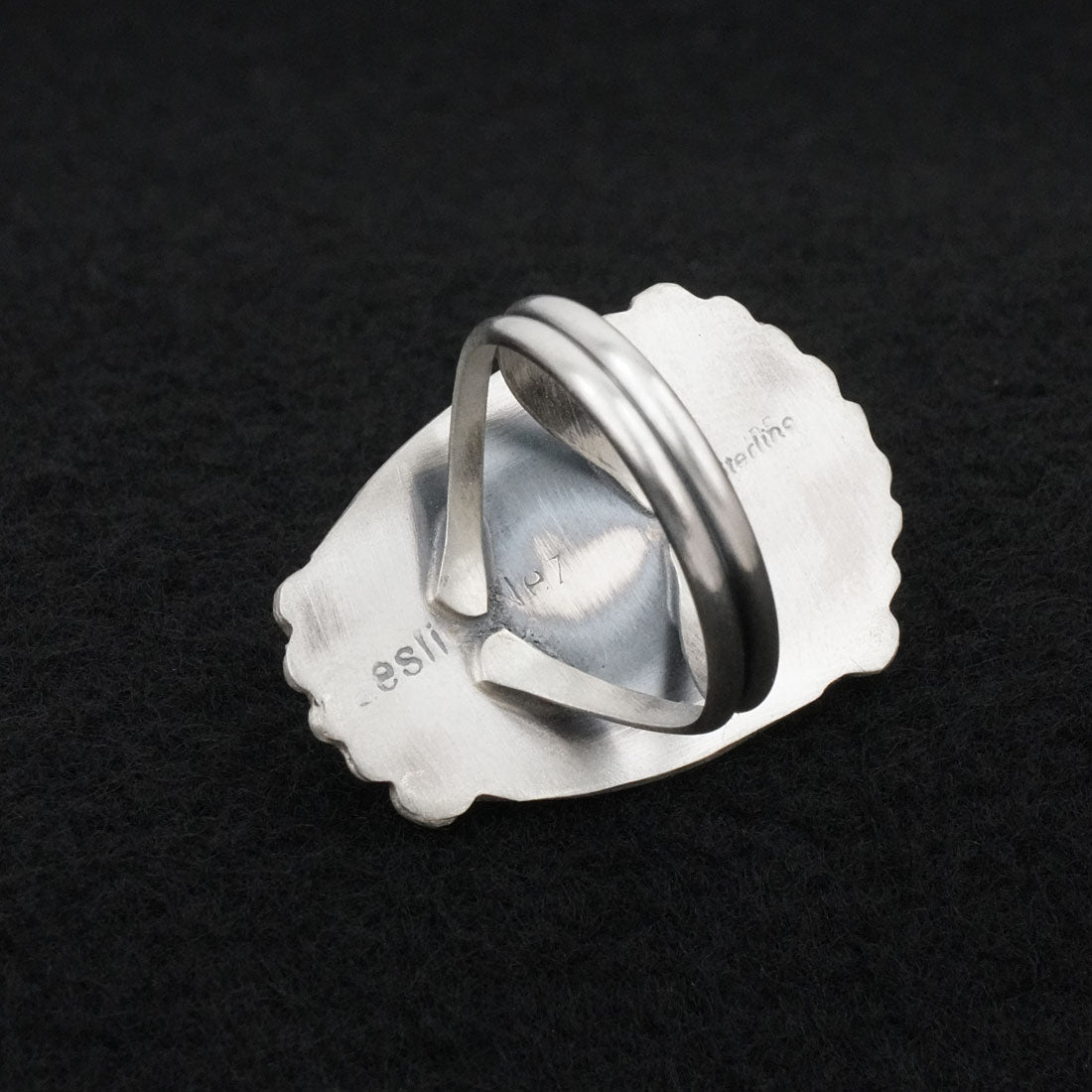 Leslie Nez Turquoise & Sterling Silver Ring Size 10