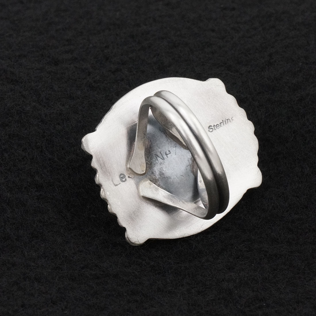 Leslie Nez Turquoise & Sterling Silver Ring Size 11