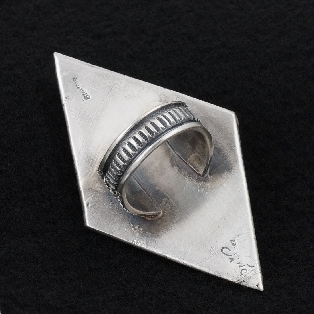 Dexter Martinez Turquoise & Sterling Silver Ring Size 7.5