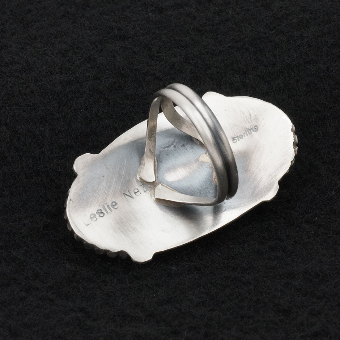 Leslie Nez Turquoise & Sterling Silver Ring Size 9.5