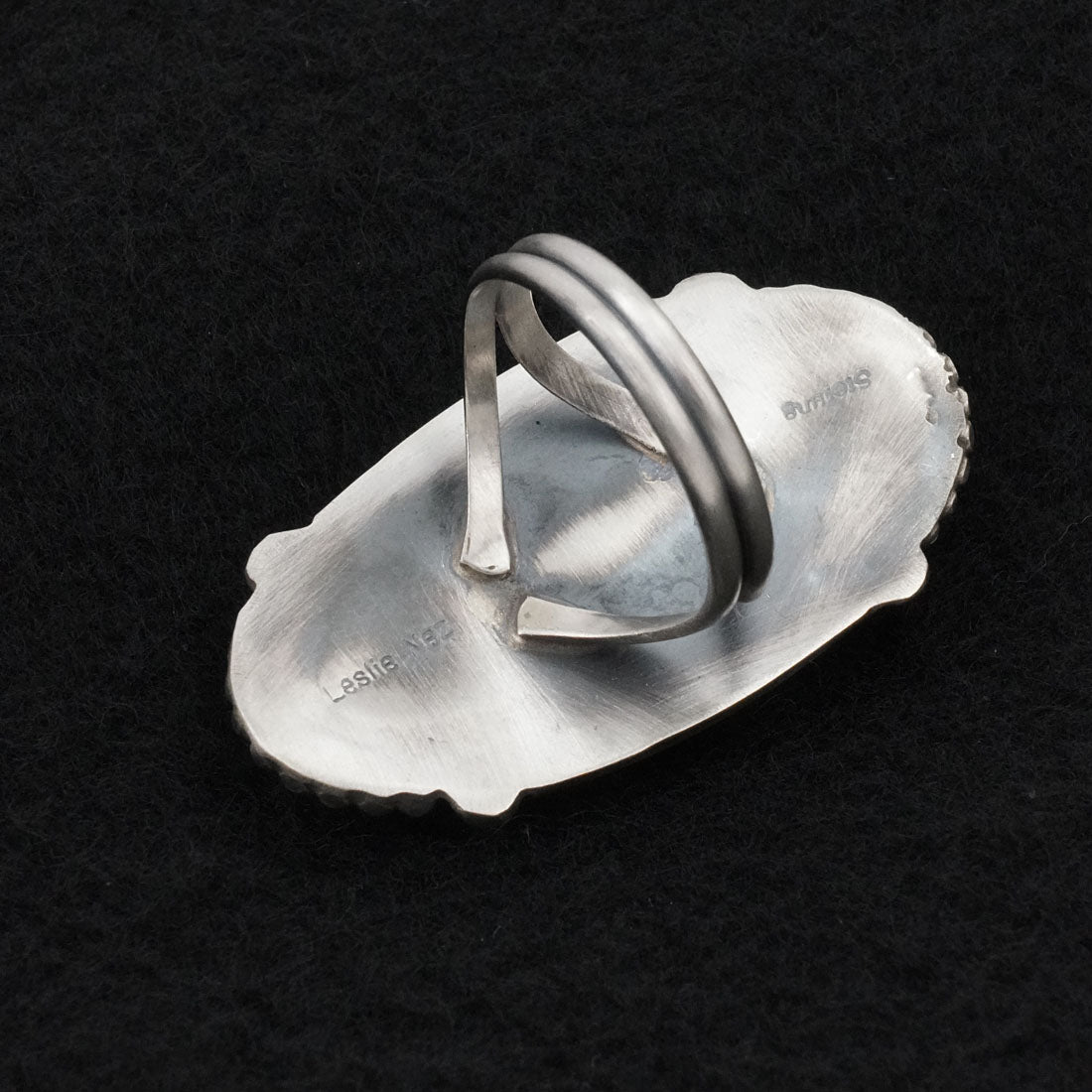 Leslie Nez Turquoise & Sterling Silver Ring Size 9