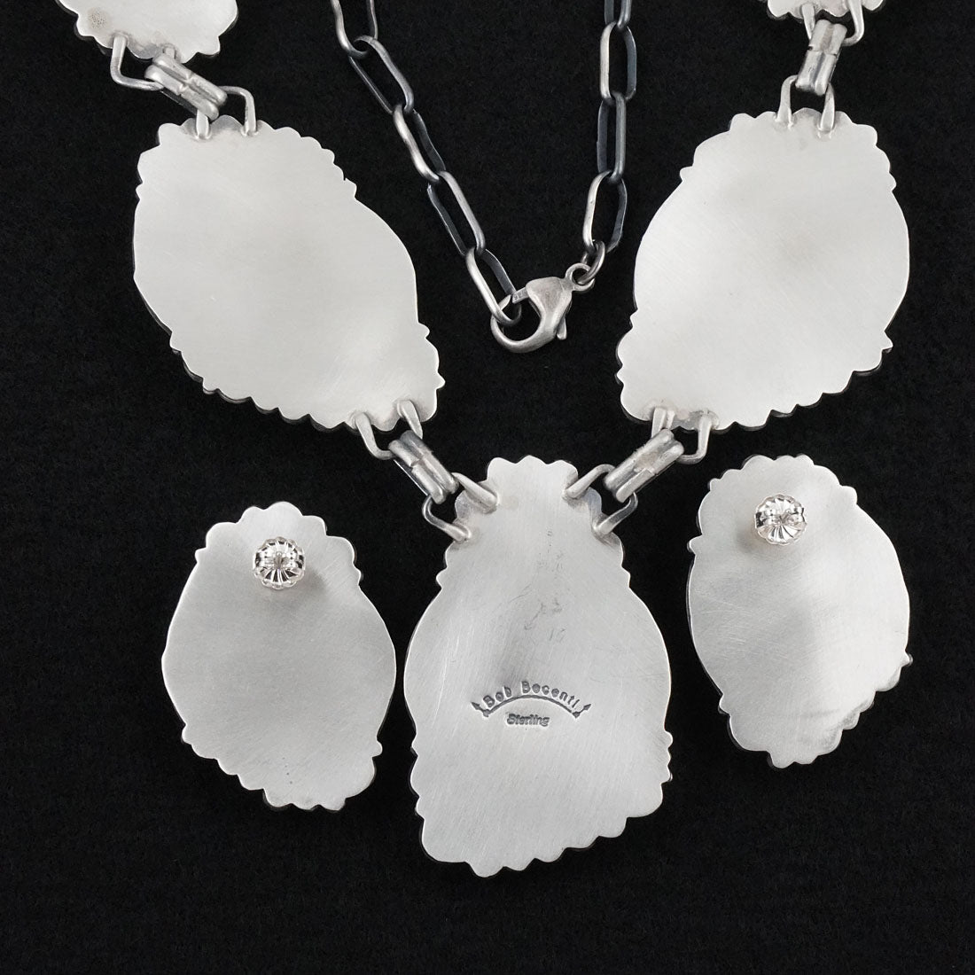 Bob Becenti Turquoise & Sterling Silver Necklace Set