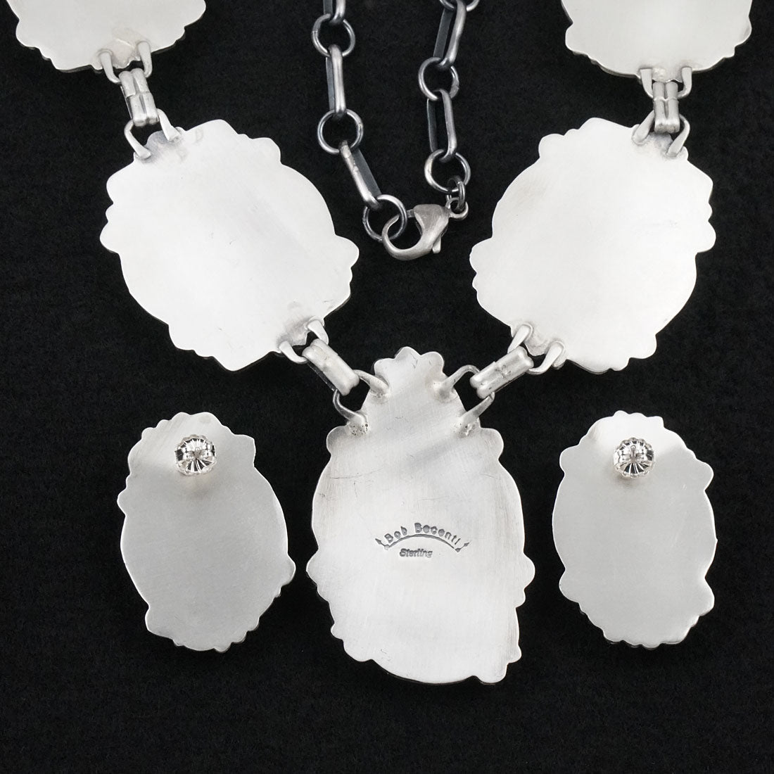 Bob Becenti Turquoise & Sterling Silver Necklace Set