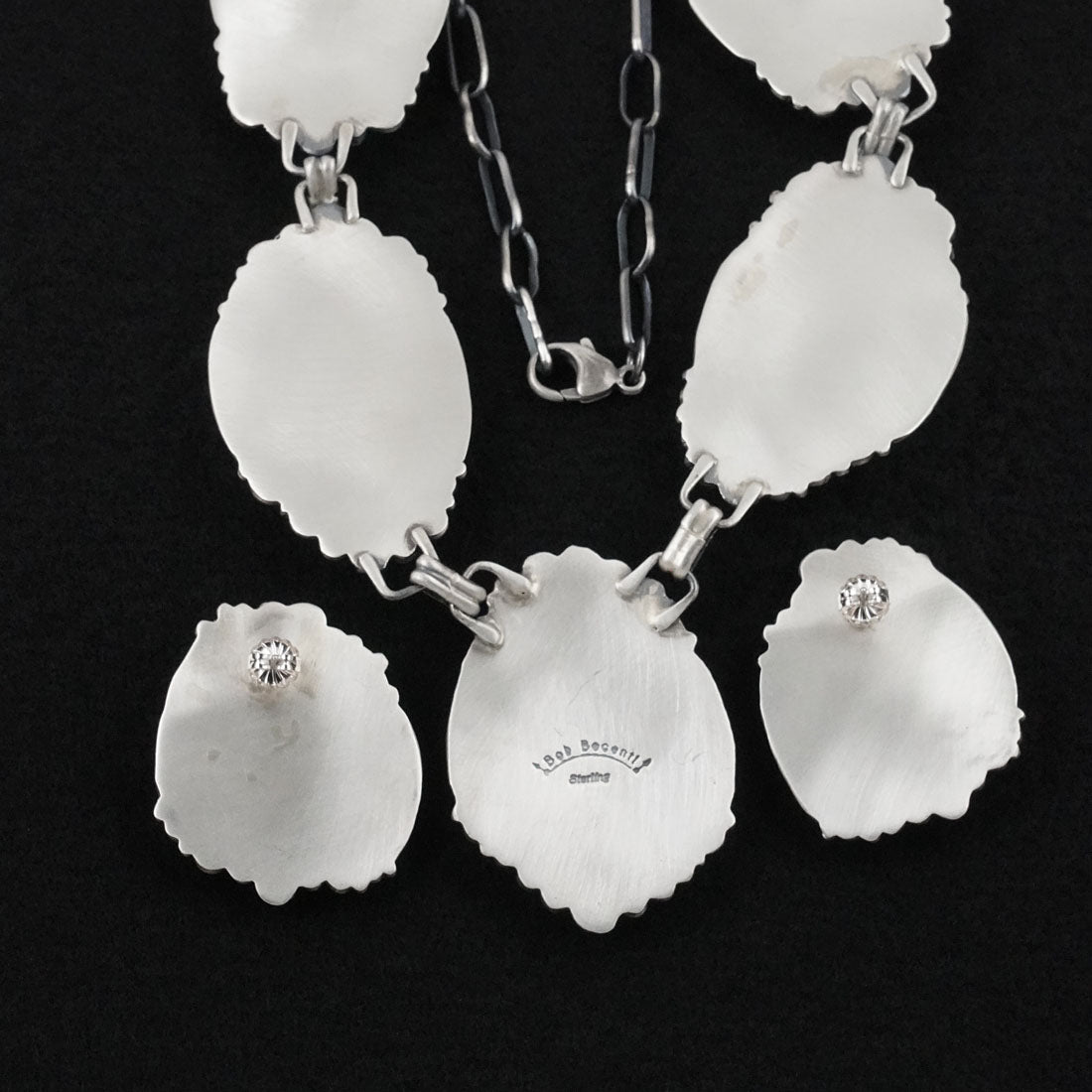 Bob Becenti Turquoise & Sterling Silver Necklace Set