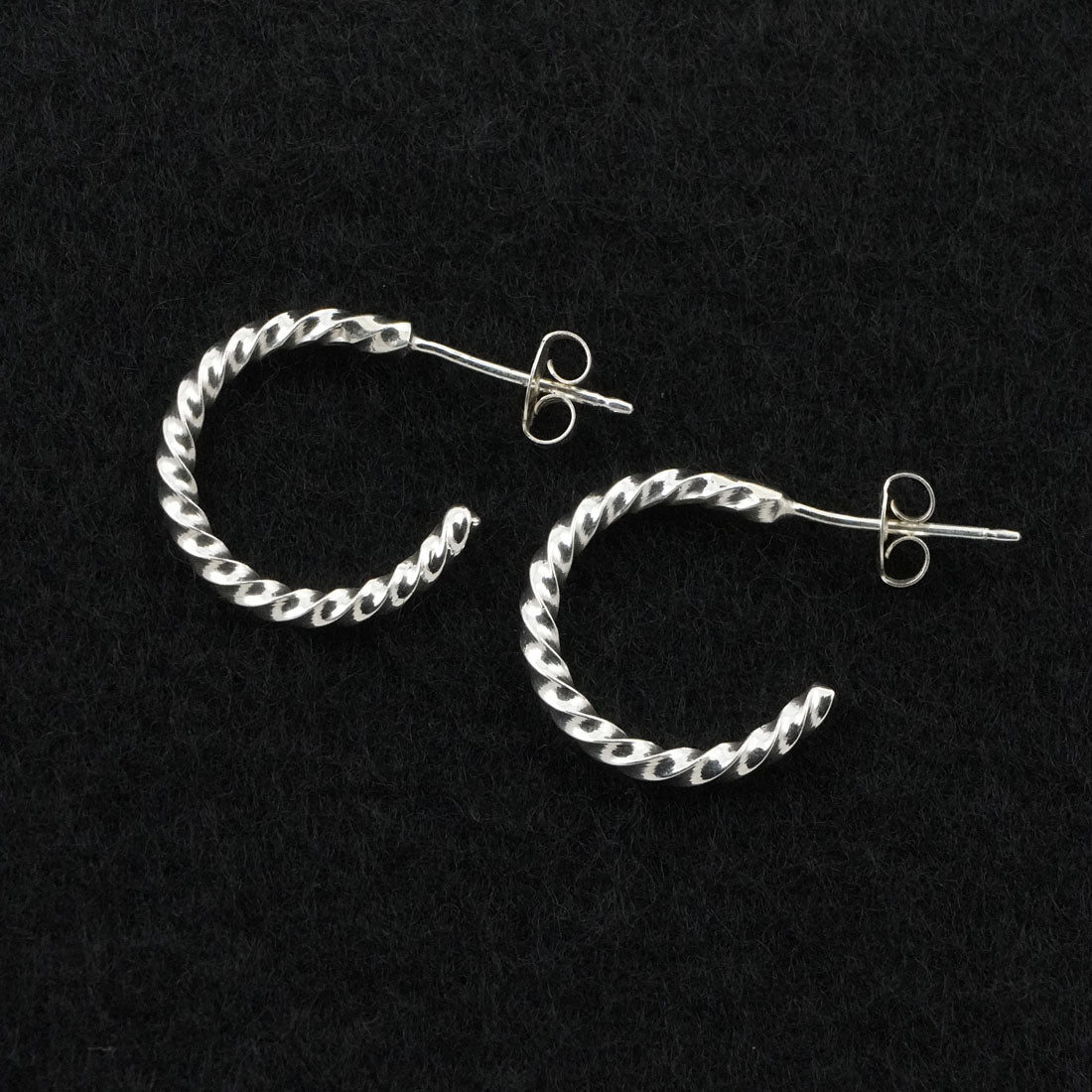 Elaine Tahe Sterling Silver Hoop Earrings