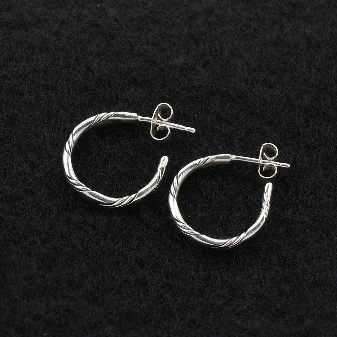 Elaine Tahe Sterling Silver Hoop Earrings
