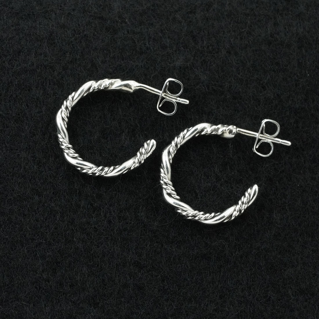Elaine Tahe Sterling Silver Hoop Earrings