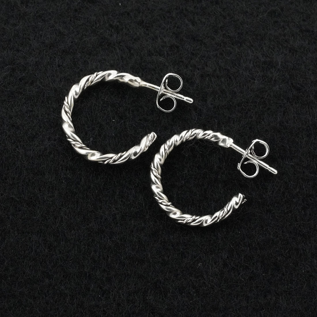 Elaine Tahe Sterling Silver Hoop Earrings