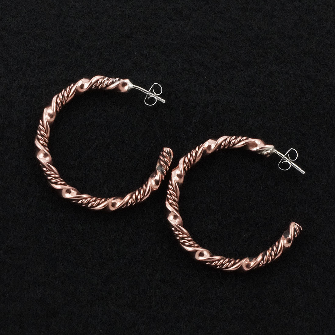 Elaine Tahe Copper Hoop Earrings