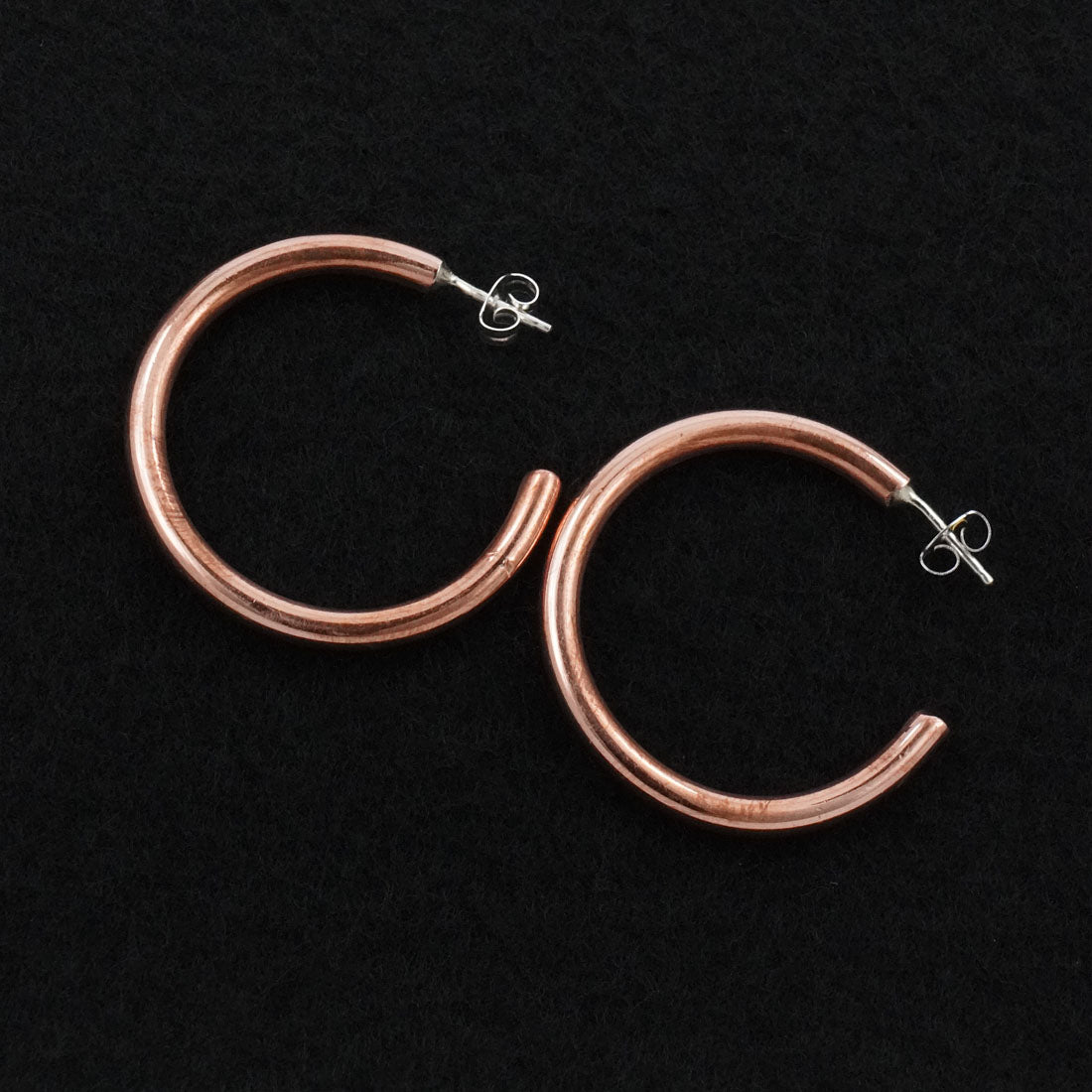 Elaine Tahe Copper Hoop Earrings