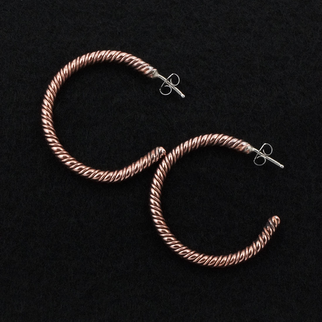 Elaine Tahe Copper Hoop Earrings