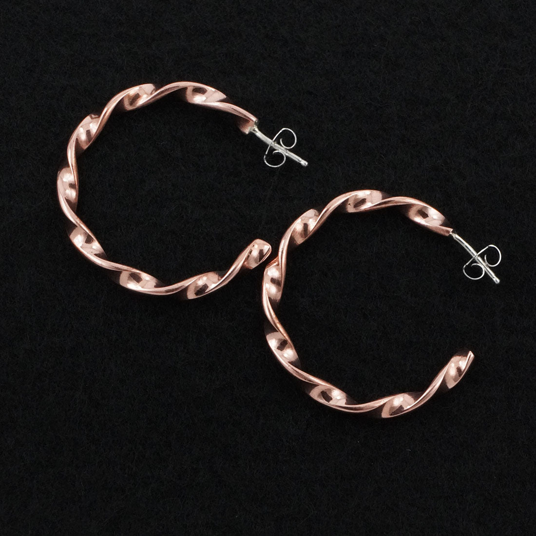 Elaine Tahe Copper Hoop Earrings
