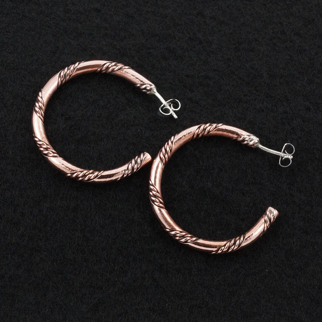 Elaine Tahe Copper Hoop Earrings