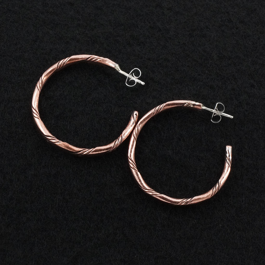 Elaine Tahe Copper Hoop Earrings