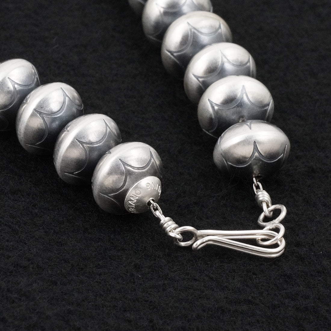 Dorinda Mariano Sterling Silver Navajo Pearl Necklace 20"