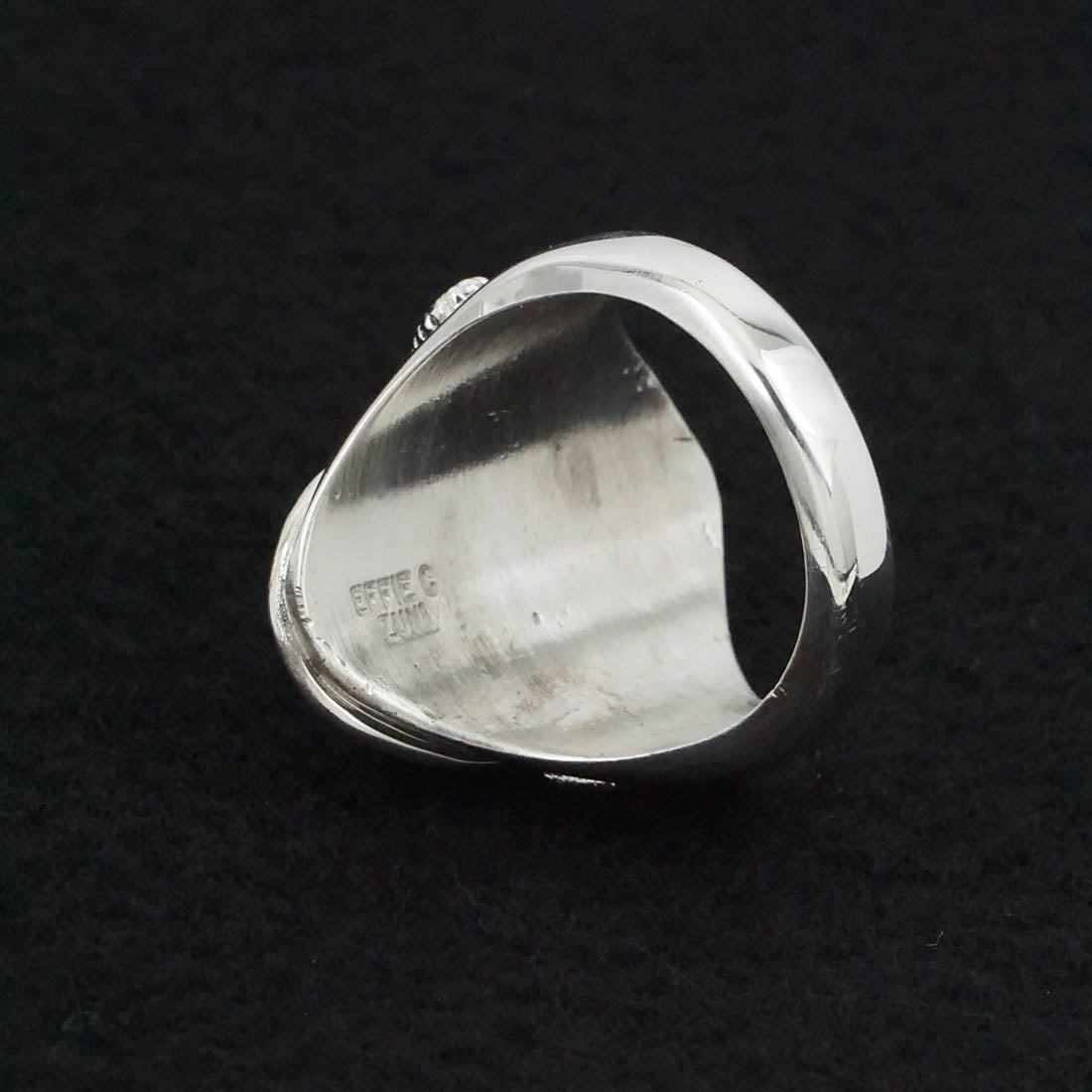 Joy Calavaza Turquoise & Sterling Silver Ring Sz. 13.5