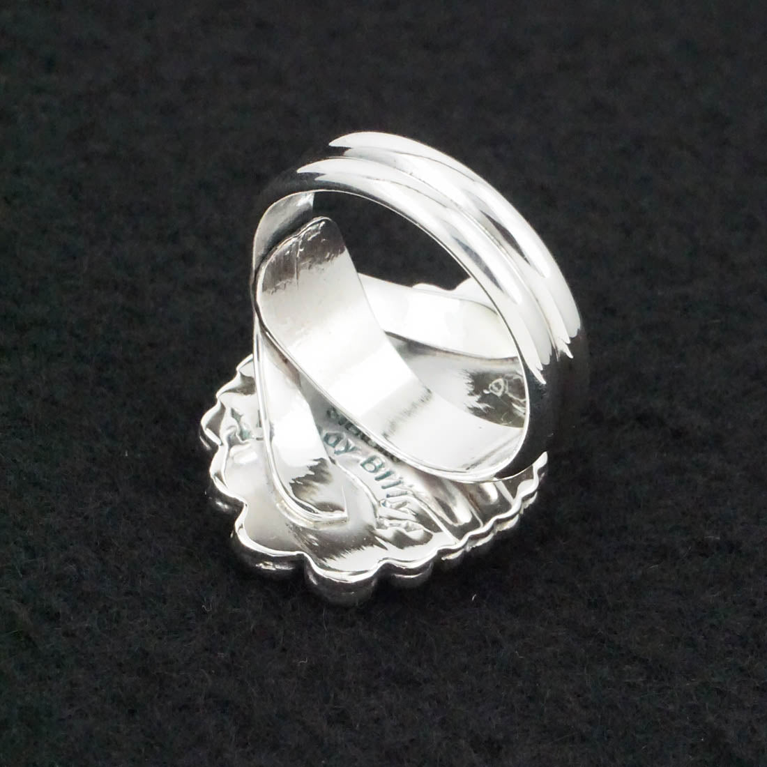 Randy Billy Turquoise & Sterling Silver Ring Size Adjustable