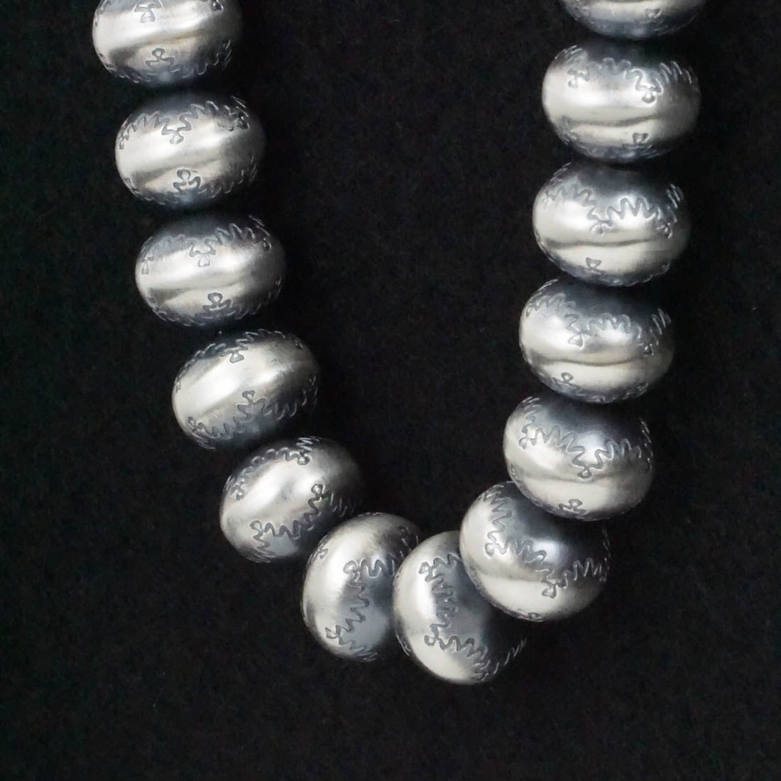 Bryannen Halwood Sterling Silver Navajo Pearl Necklace 26"