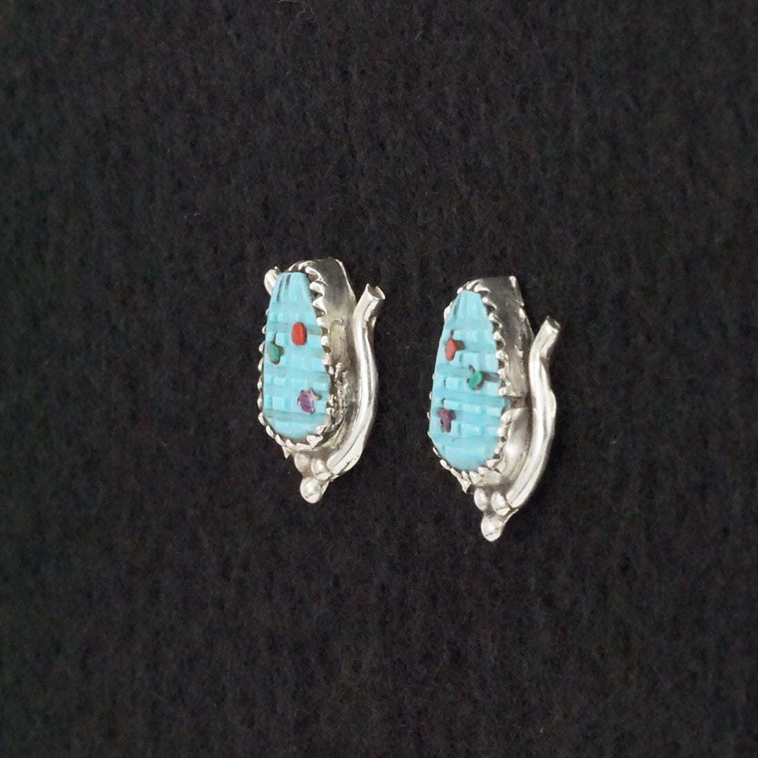 Tracy Bowekaty Turquoise & Sterling Silver Earrings