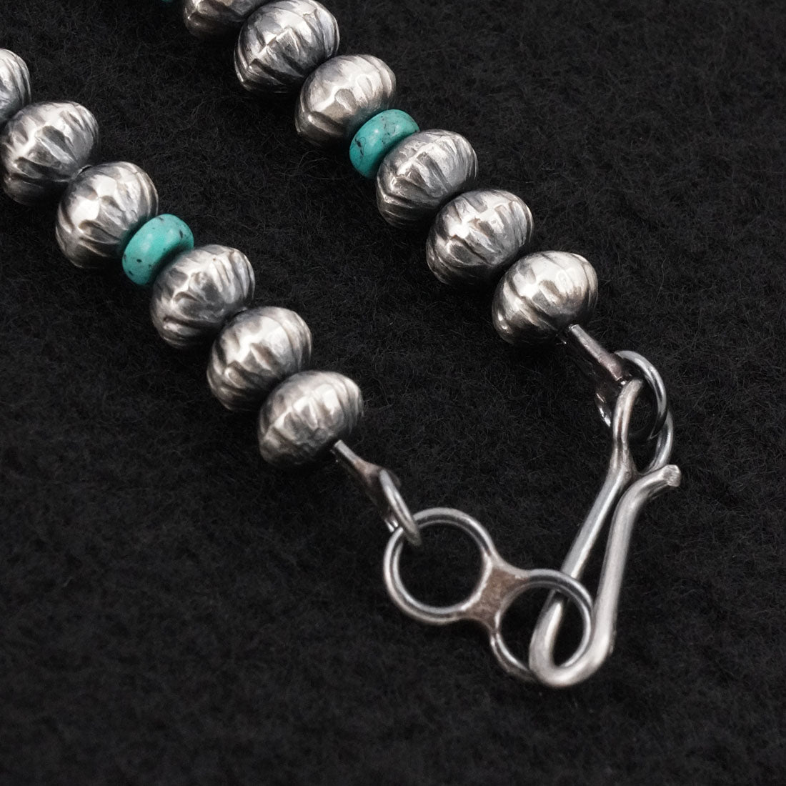 Tonisha Haley Turquoise & Sterling Silver Navajo Pearl Necklace 20"