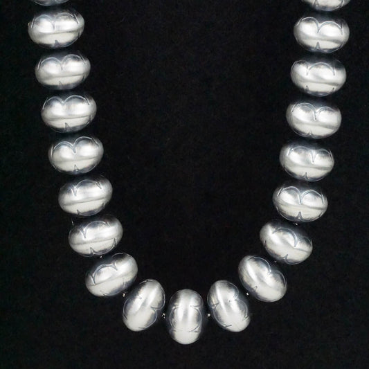 Bryannen Halwood Sterling Silver Navajo Pearl Necklace 24"