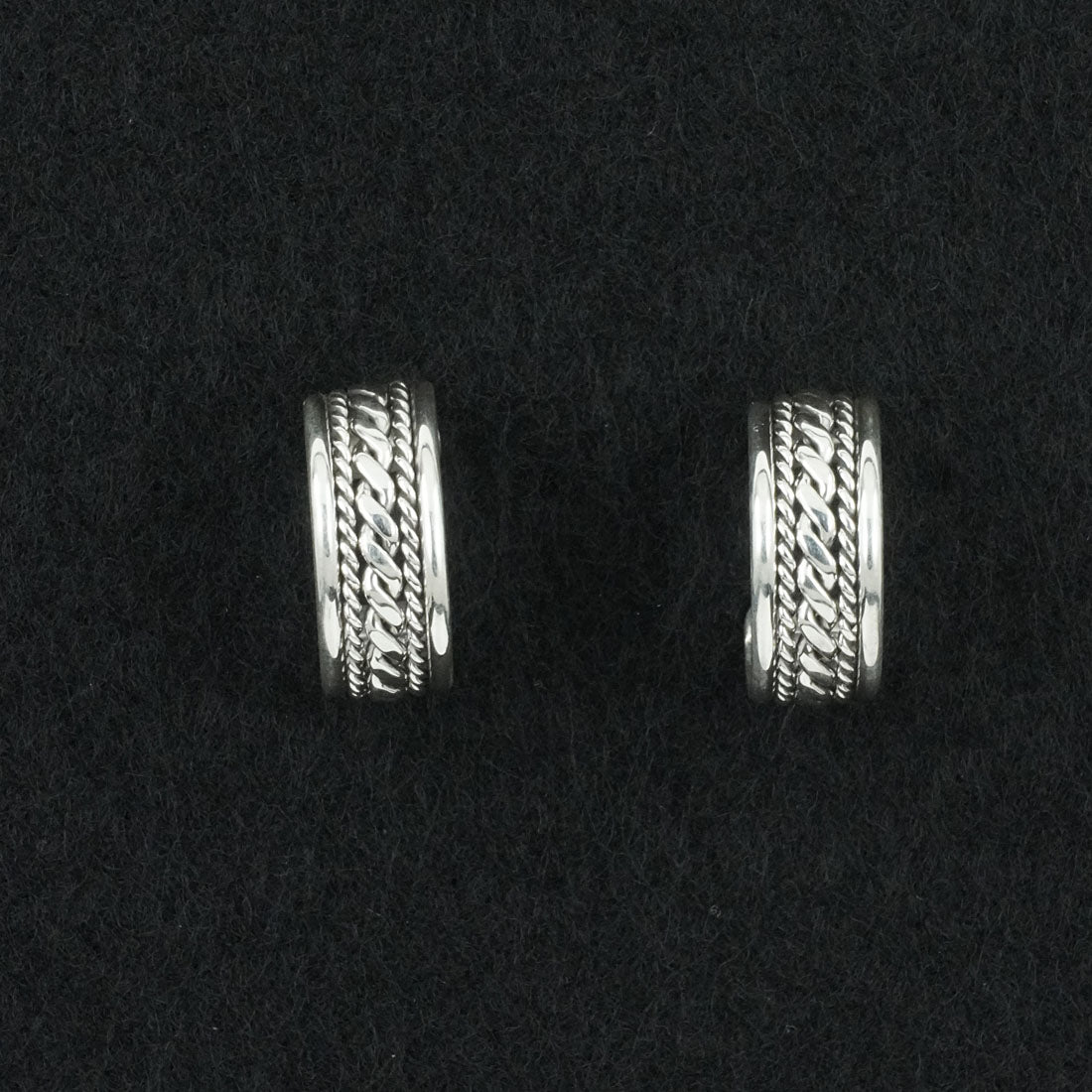 Elaine Tahe Sterling Silver Hoop Earrings