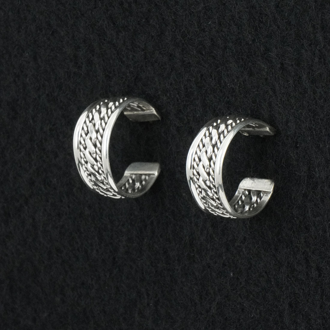 Elaine Tahe Sterling Silver Hoop Earrings