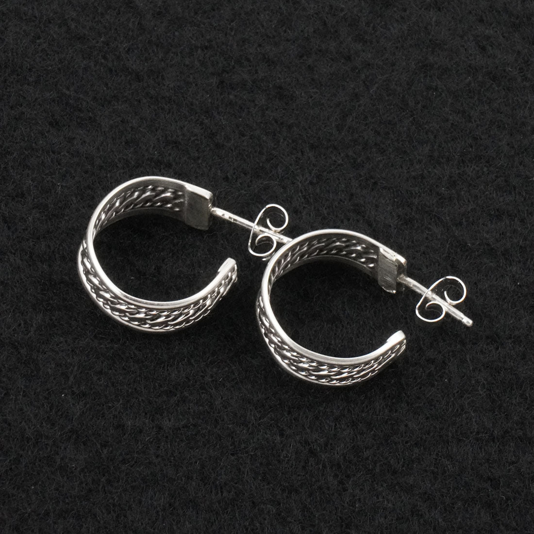 Elaine Tahe Sterling Silver Hoop Earrings