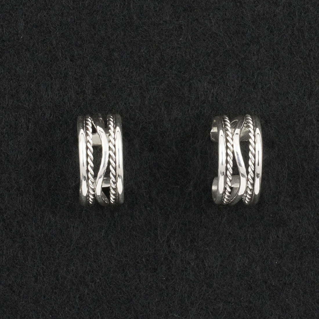 Elaine Tahe Sterling Silver Hoop Earrings