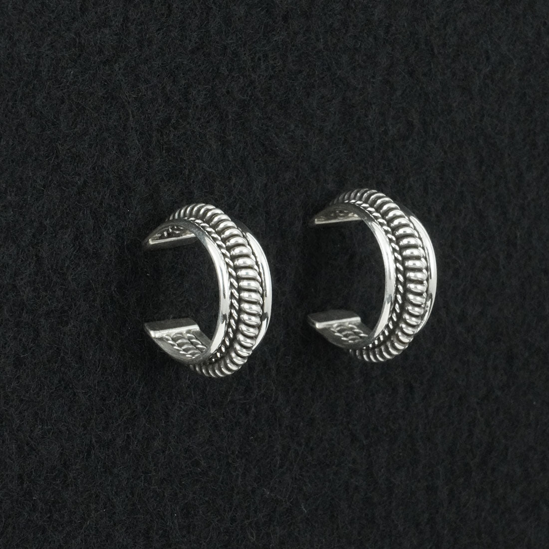 Elaine Tahe Sterling Silver Hoop Earrings