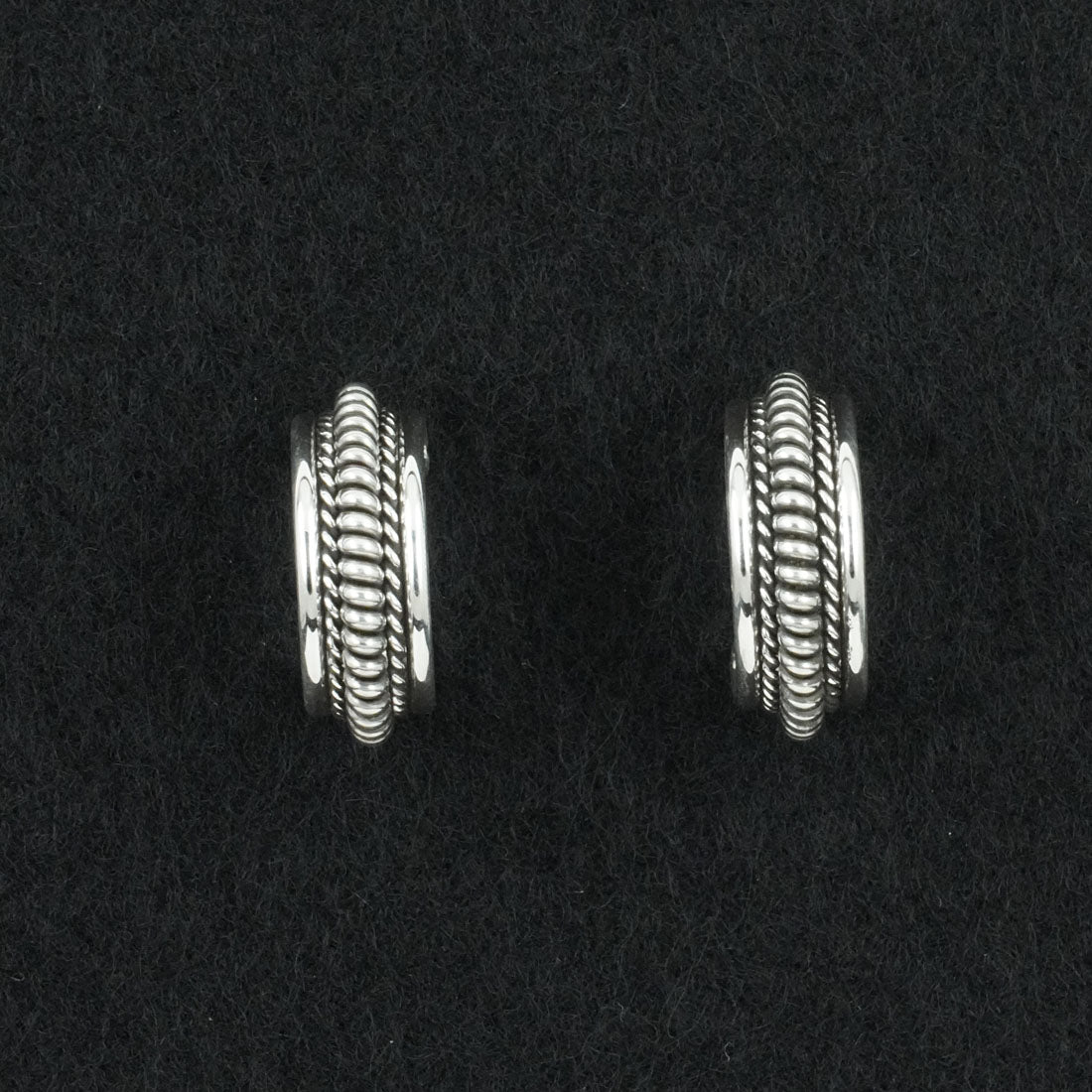 Elaine Tahe Sterling Silver Hoop Earrings