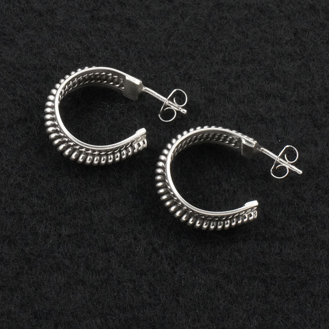 Elaine Tahe Sterling Silver Hoop Earrings