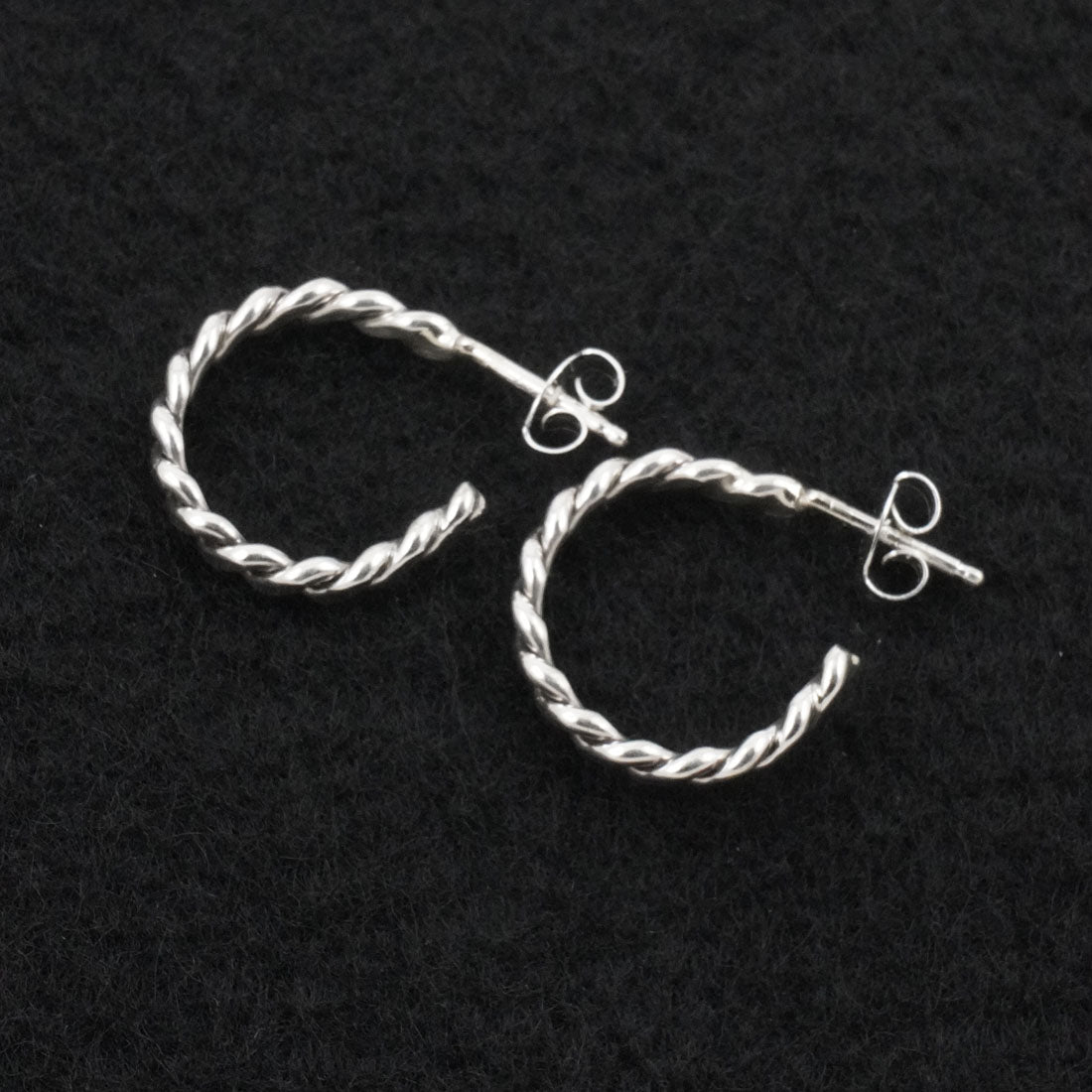 Elaine Tahe Sterling Silver Hoop Earrings