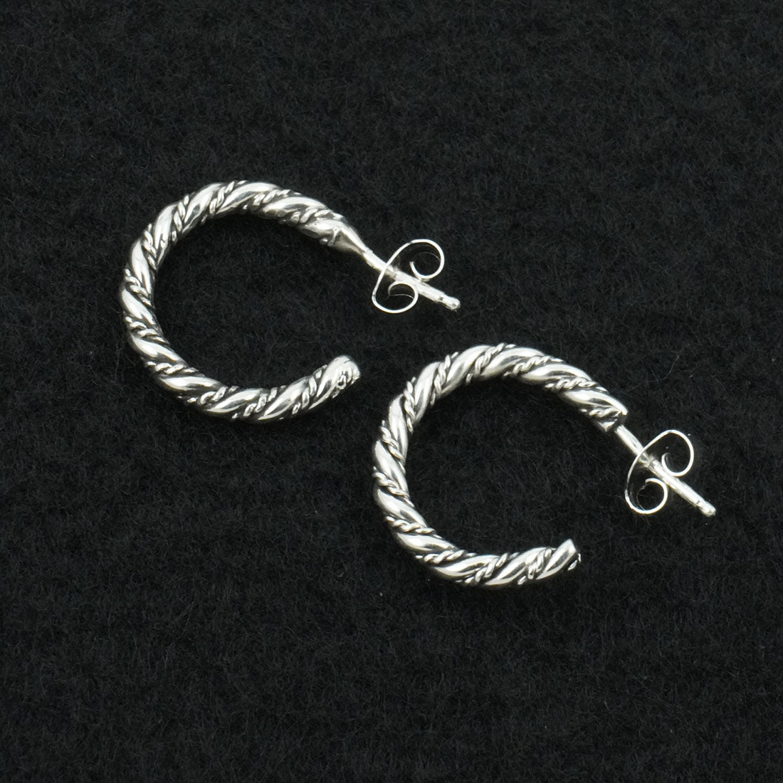 Elaine Tahe Sterling Silver Hoop Earrings