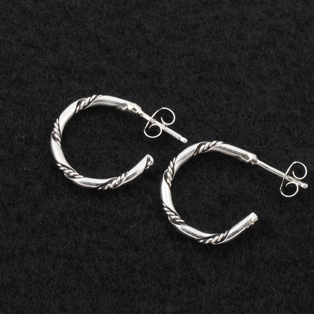 Elaine Tahe Sterling Silver Hoop Earrings