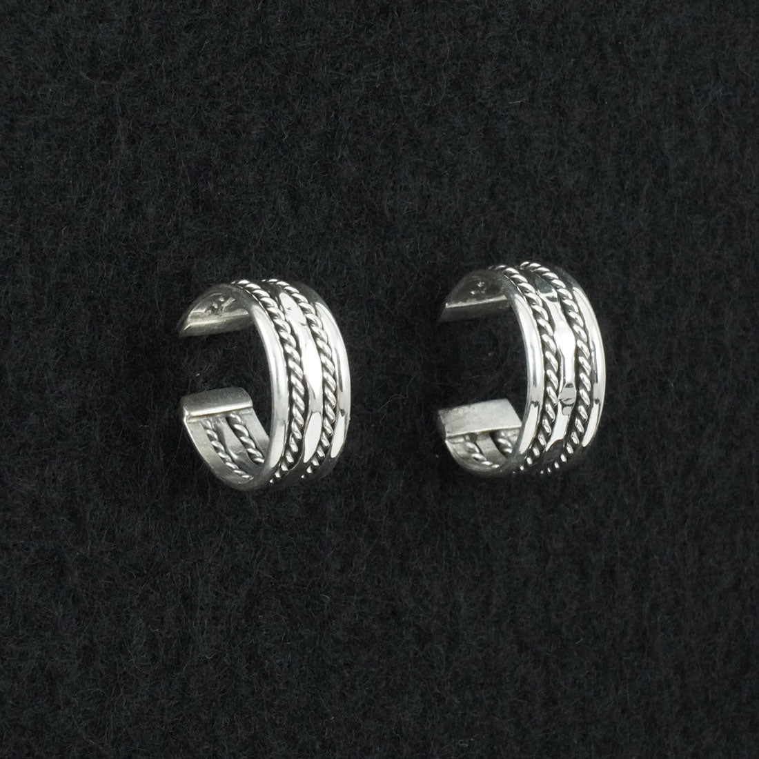 Elaine Tahe Sterling Silver Hoop Earrings