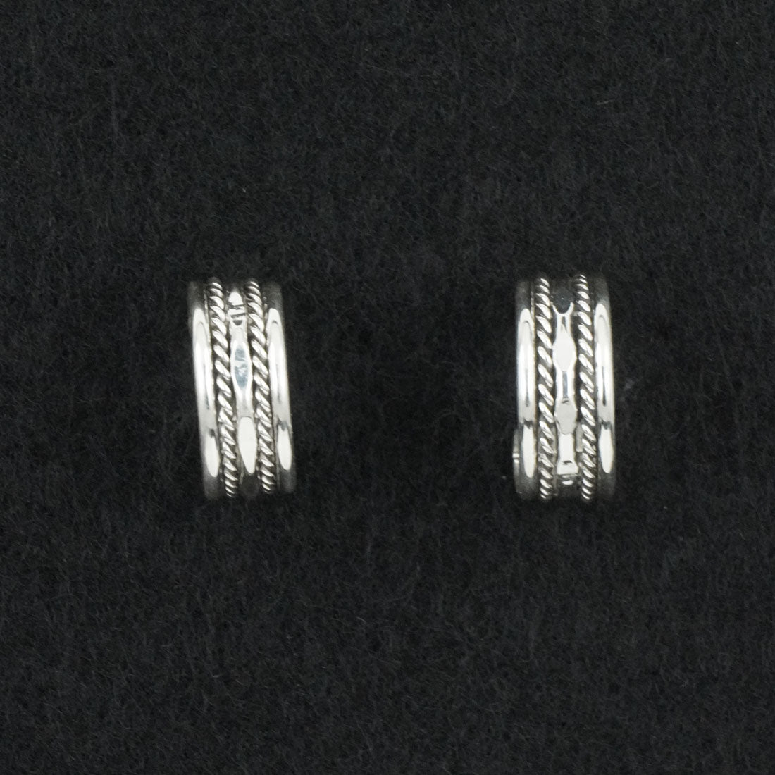 Elaine Tahe Sterling Silver Hoop Earrings