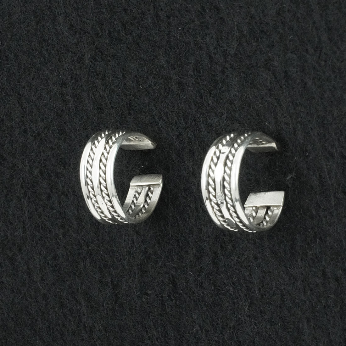 Elaine Tahe Sterling Silver Hoop Earrings