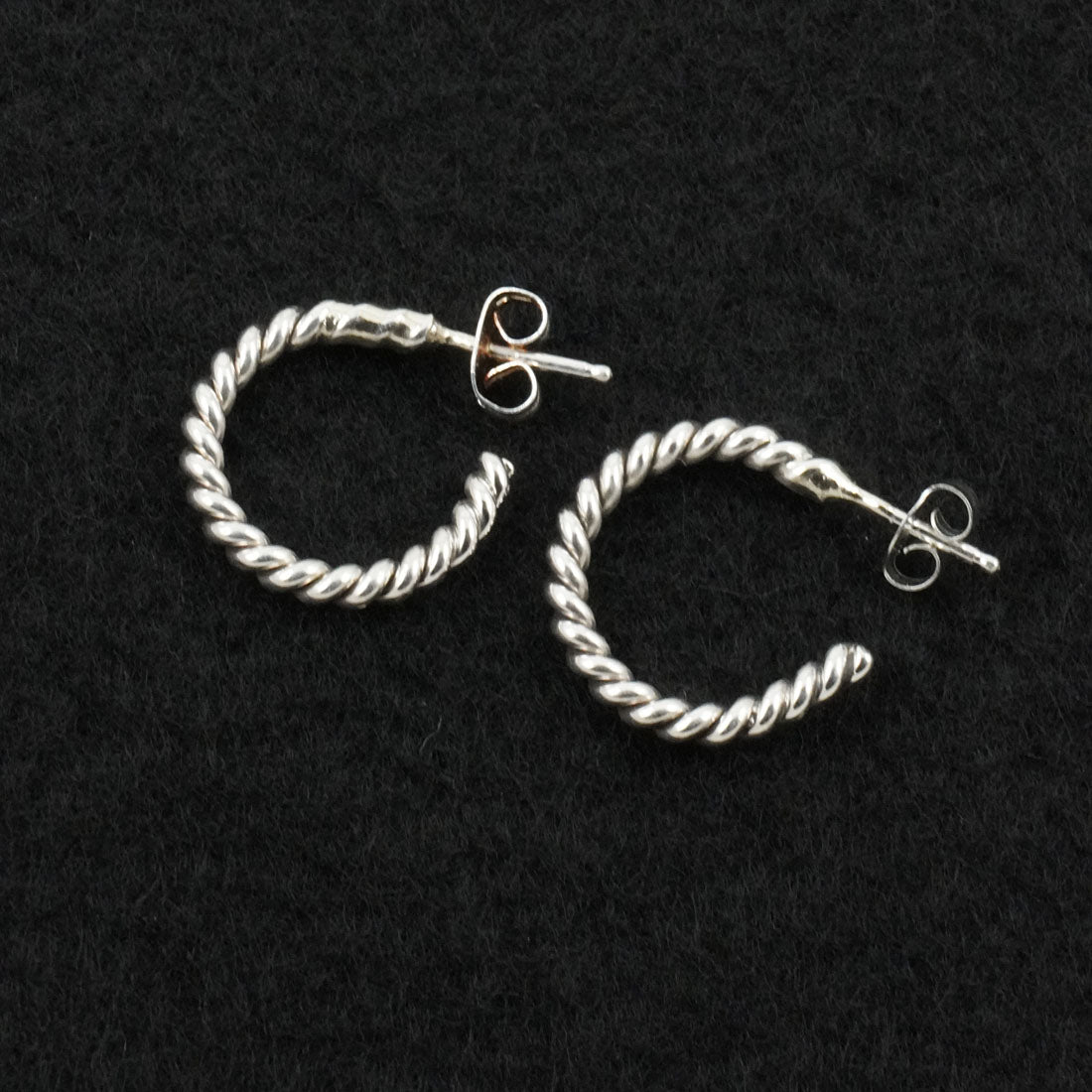 Elaine Tahe Sterling Silver Hoop Earrings