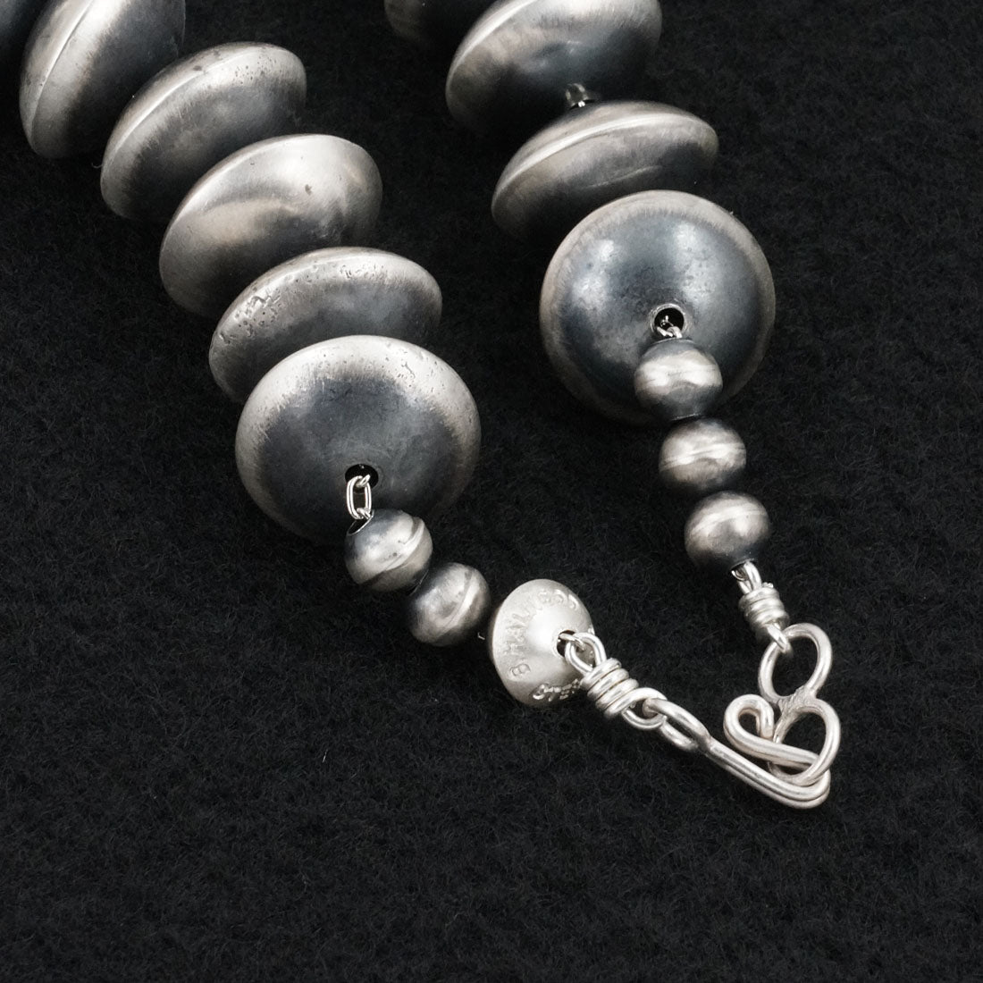 Bryannen Halwood Sterling Silver Navajo Pearl Necklace 24"