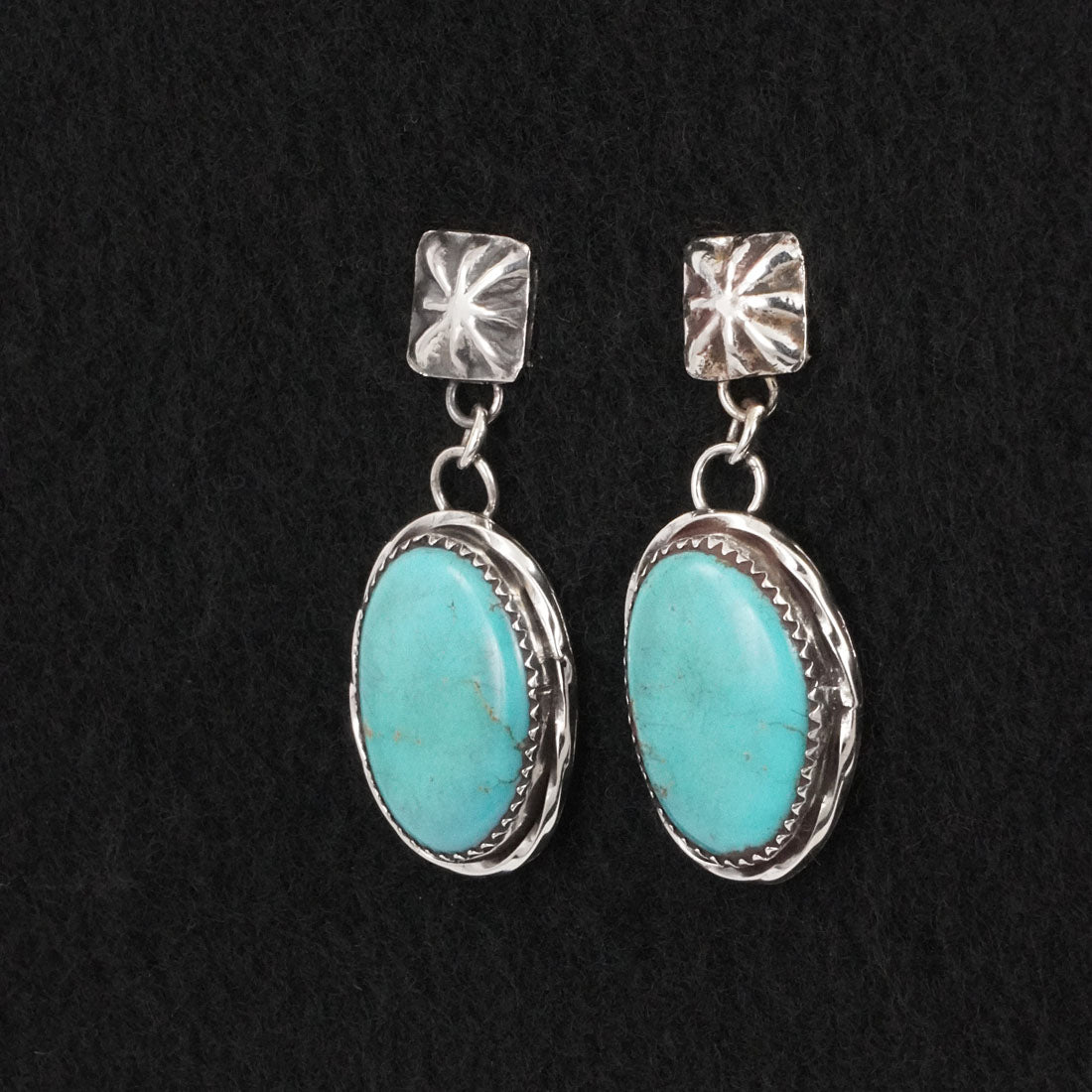Ernest Hawthorne Turquoise & Sterling Silver Earrings