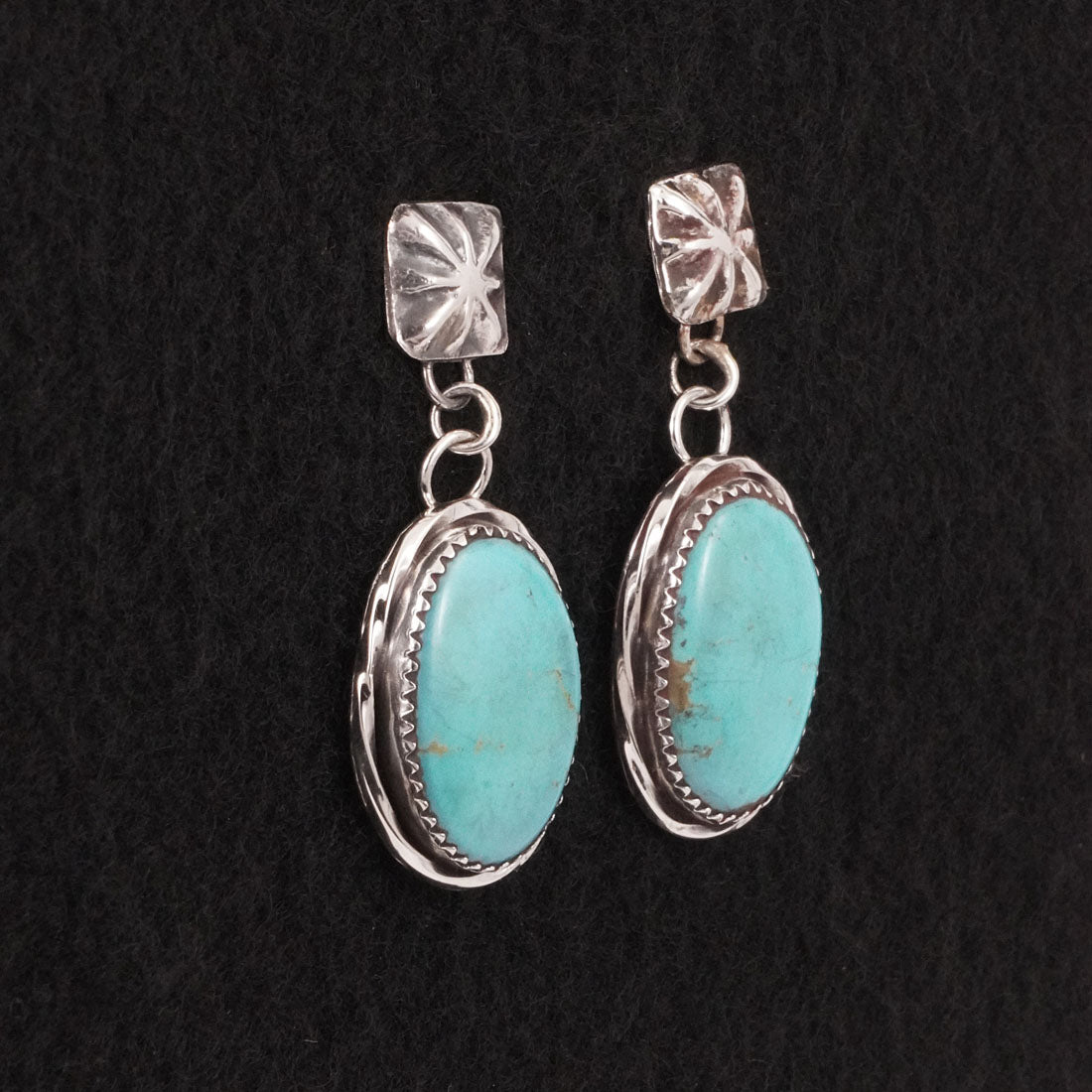 Ernest Hawthorne Turquoise & Sterling Silver Earrings