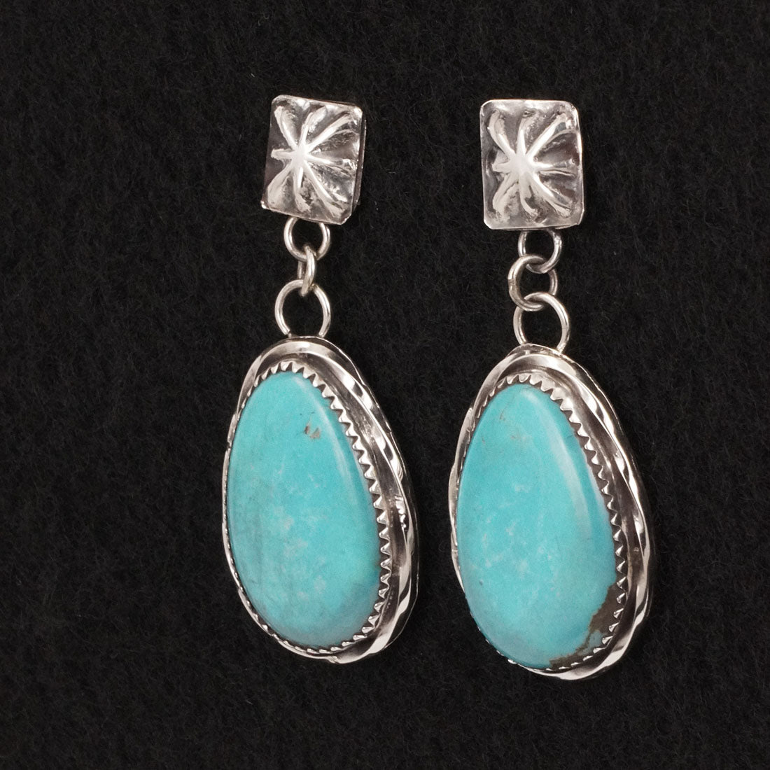 Ernest Hawthorne Turquoise & Sterling Silver Earrings