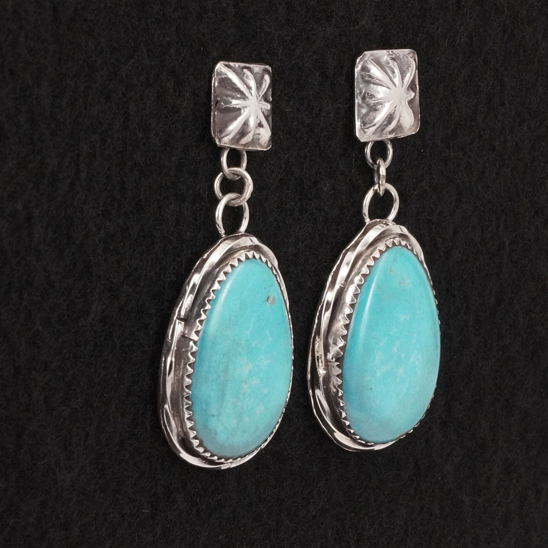 Ernest Hawthorne Turquoise & Sterling Silver Earrings