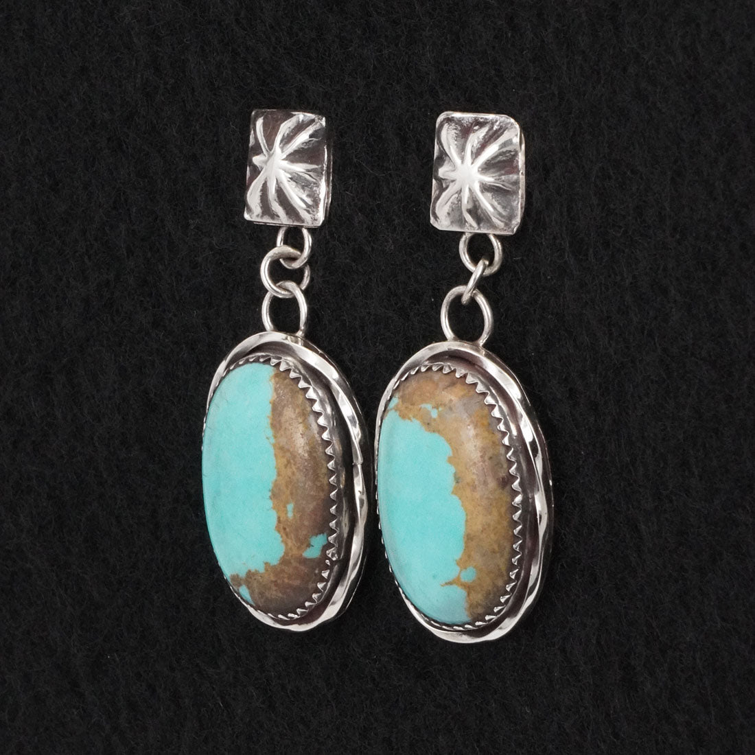 Ernest Hawthorne Turquoise & Sterling Silver Earrings