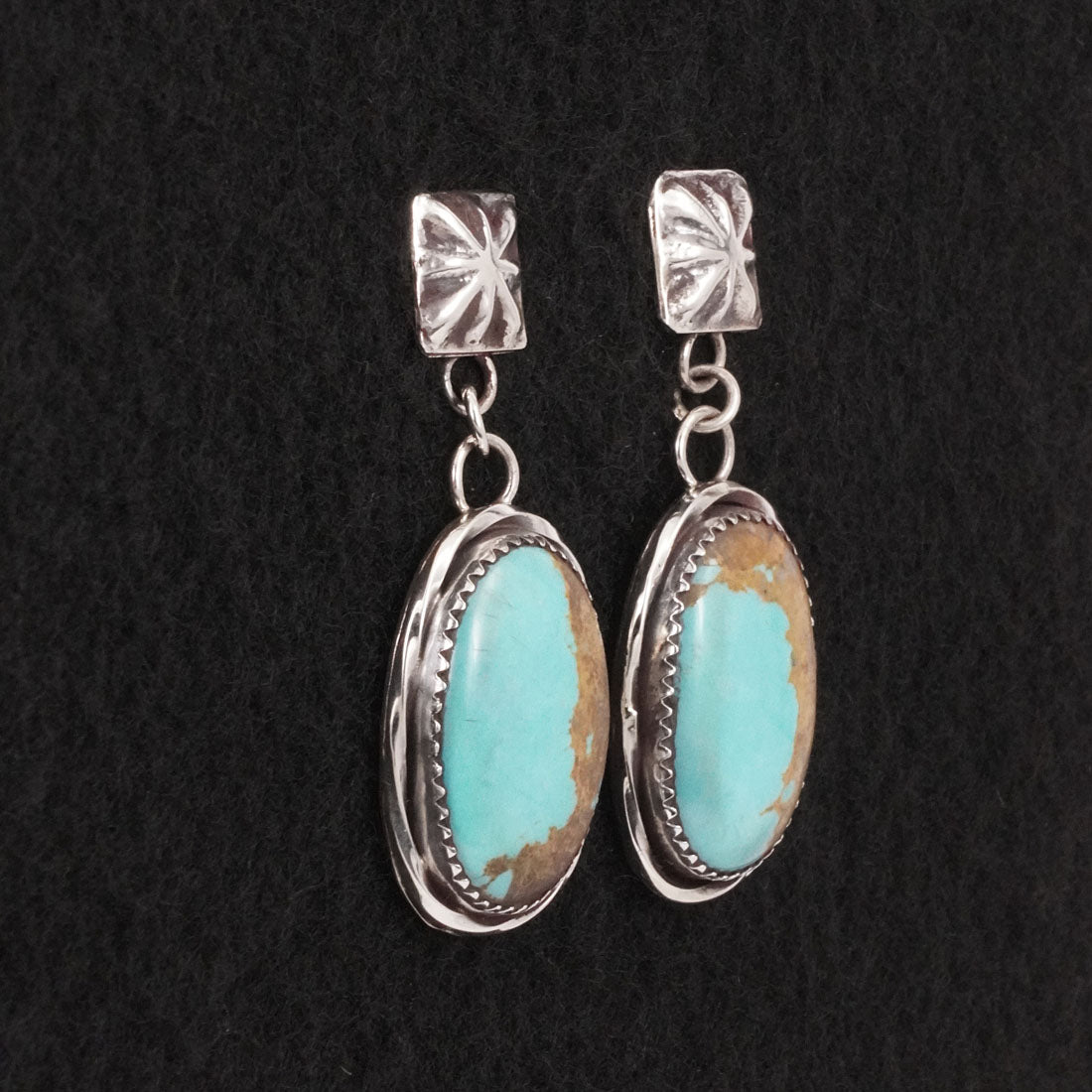 Ernest Hawthorne Turquoise & Sterling Silver Earrings