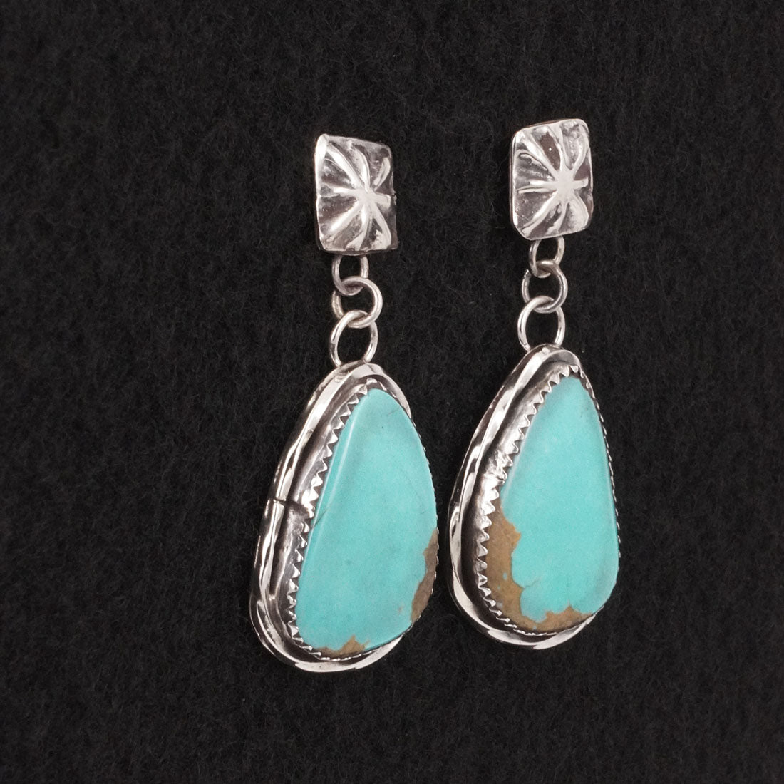 Ernest Hawthorne Turquoise & Sterling Silver Earrings