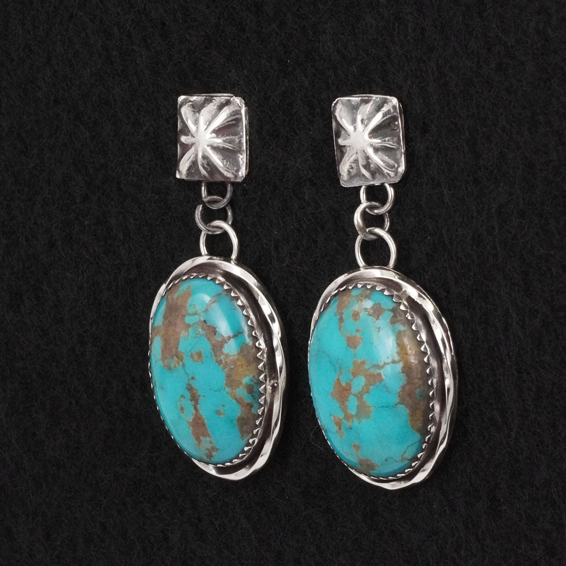 Ernest Hawthorne Turquoise & Sterling Silver Earrings